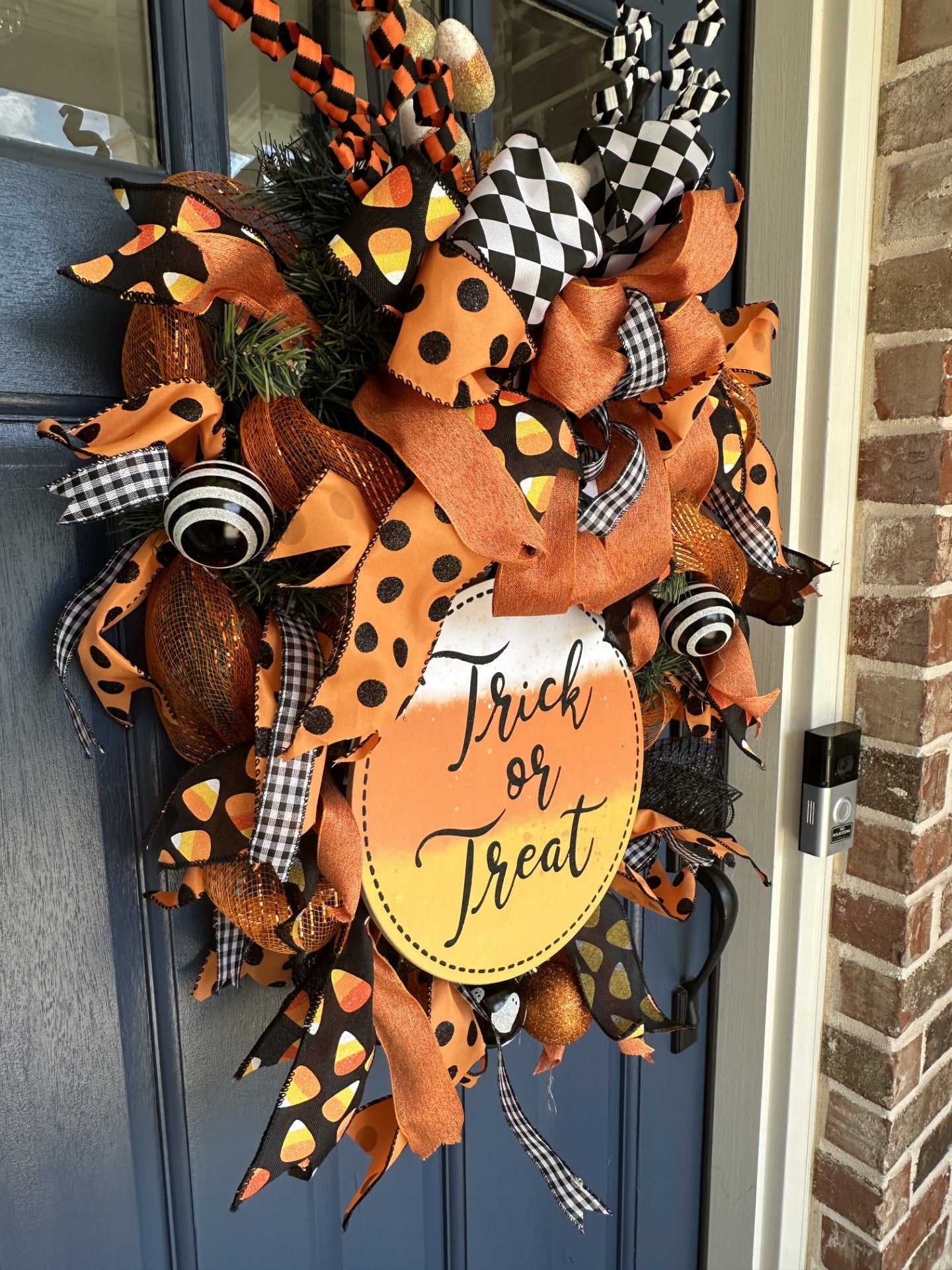 Trick or Treat Family Friendly 22" Wreath