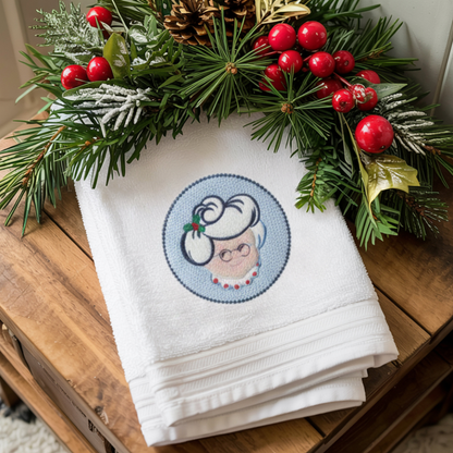 Mrs. Claus Embossed Towel