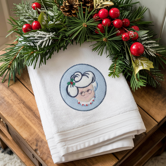 Mrs. Claus Embossed Towel