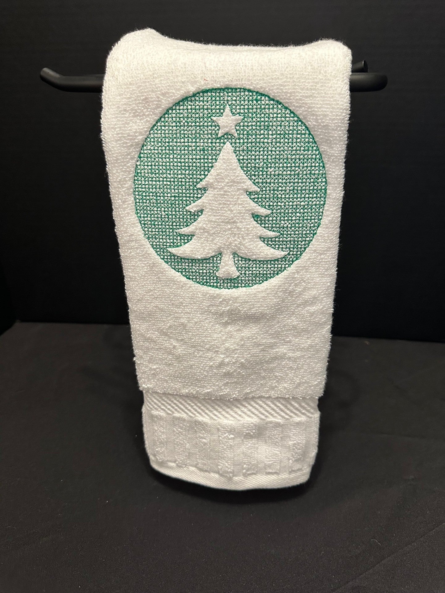 Christmas Tree Embossed Towel