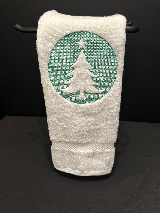 Christmas Tree Embossed Towel