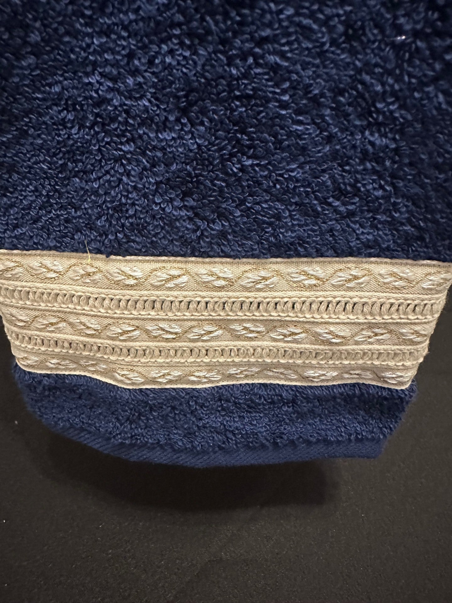 Blue Cream Decorative Towel