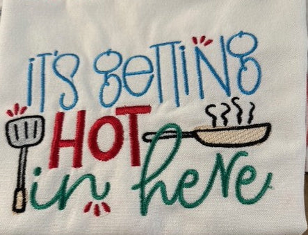 Funny "Hot in Here" Dish Towel