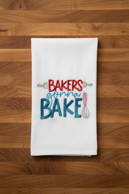 Charming Kitchen Towel Dish Towel Embroidered Tea Towel Cute Kitchen Decor Gift for Bakers Chefs Dish Rag Funny Towel