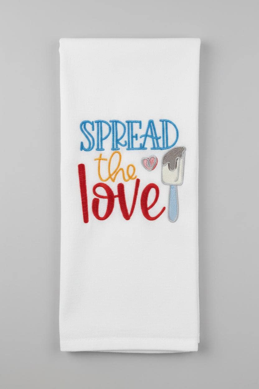Charming Kitchen Towel Dish Towel Embroidered Tea Towel Cute Kitchen Decor Gift for Bakers Chefs Dish Rag Funny Towel