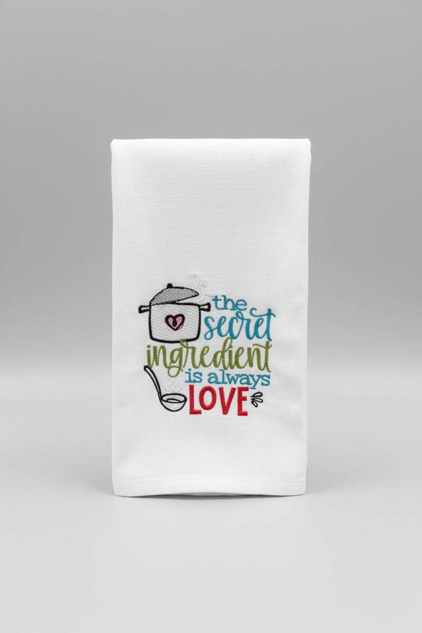 Charming Kitchen Towel Dish Towel Embroidered Tea Towel Cute Kitchen Decor Gift for Bakers Chefs Dish Rag Funny Towel