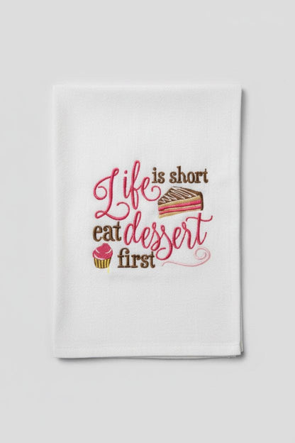 Charming Kitchen Towel Dish Towel Embroidered Tea Towel Cute Kitchen Decor Gift for Bakers Chefs Dish Rag Funny Towel