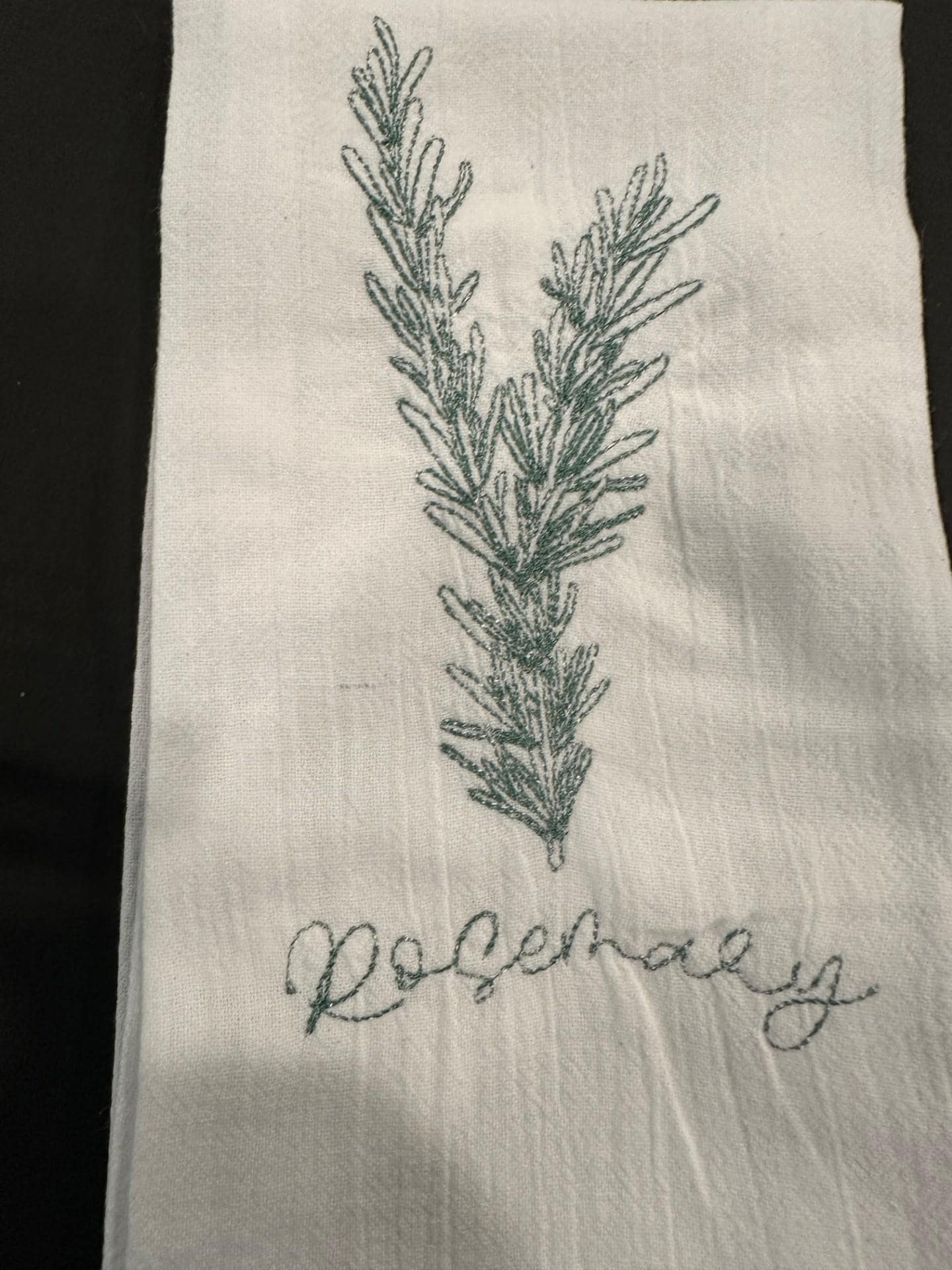Herb Tea Towel Set Gift for Chefs and Bakers Botanical Dish Rag Kitchen Towel Set