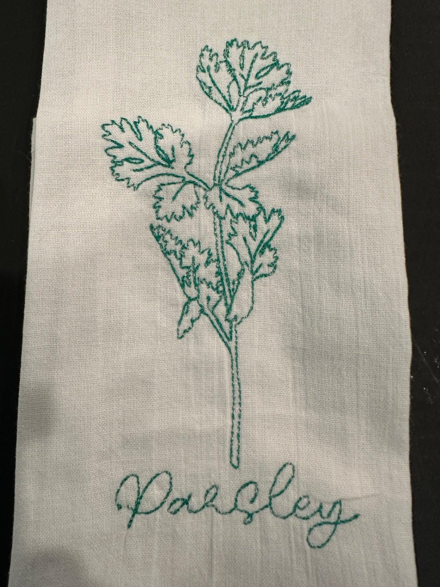 Herb Tea Towel Set Gift for Chefs and Bakers Botanical Dish Rag Kitchen Towel Set
