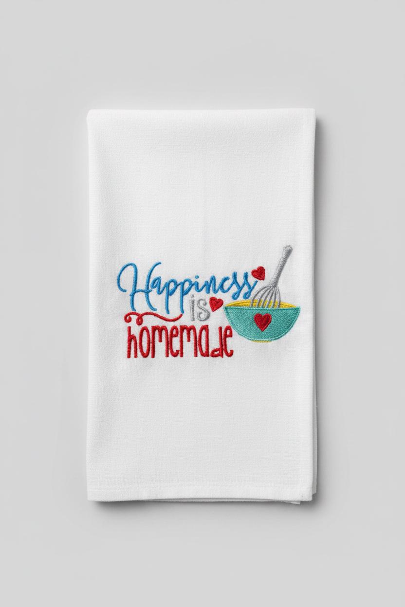 Charming Kitchen Towel Dish Towel Embroidered Tea Towel Cute Kitchen Decor Gift for Bakers Chefs Dish Rag Funny Towel