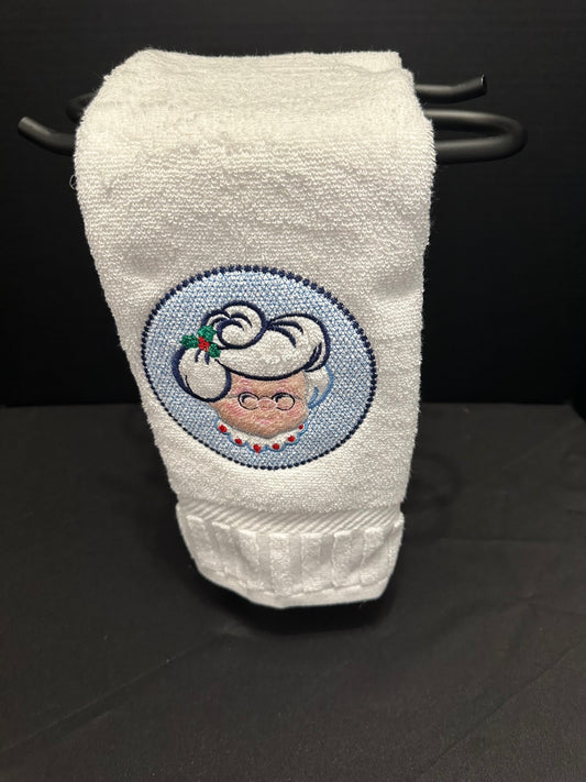 Mrs. Claus Embossed Towel