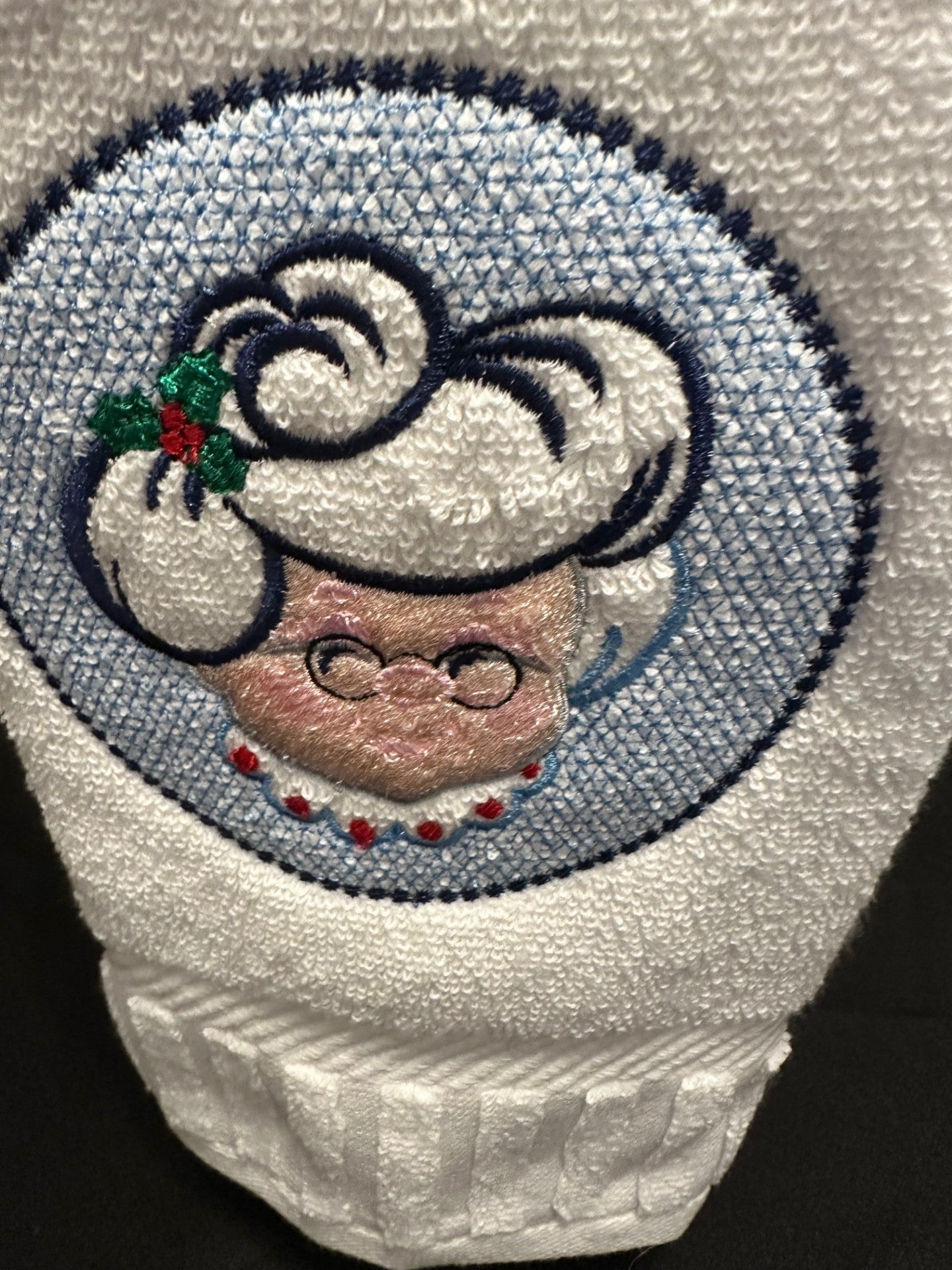 Mrs. Claus Embossed Towel
