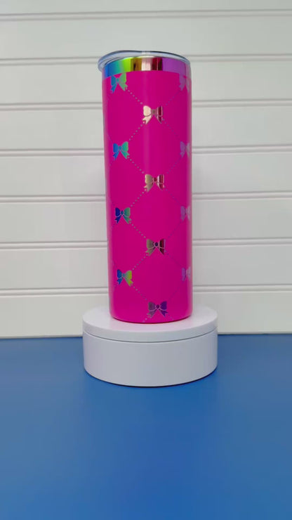 Bow Argyle 20oz Skinny Tumbler