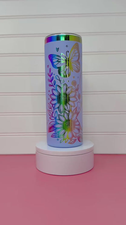 Cancer Awareness Ribbon 20oz Skinny Tumbler