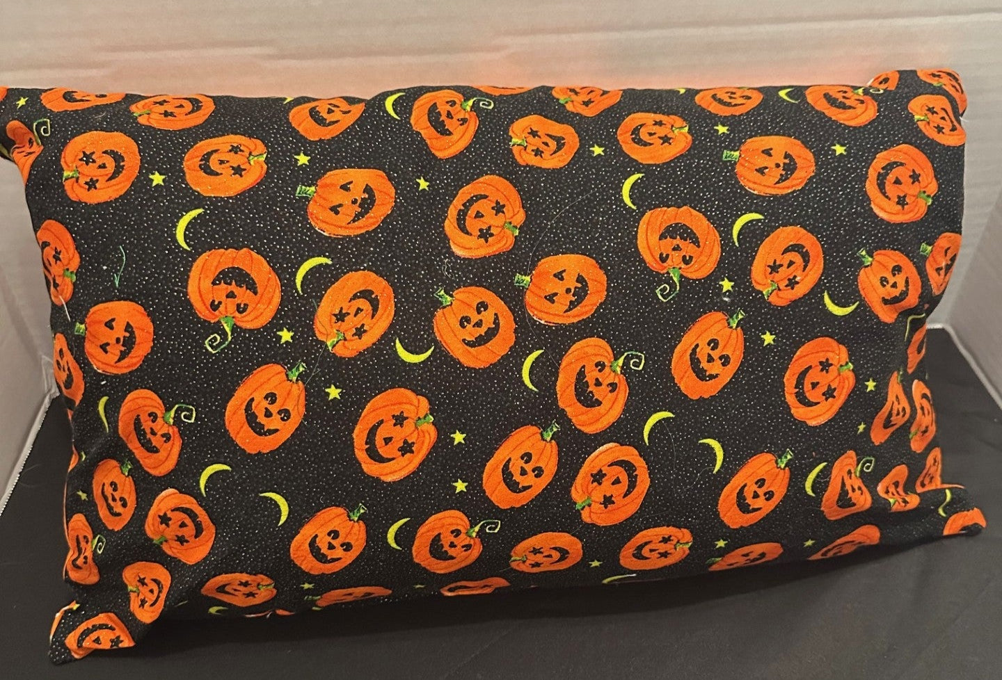 Pumpkin applique pillow