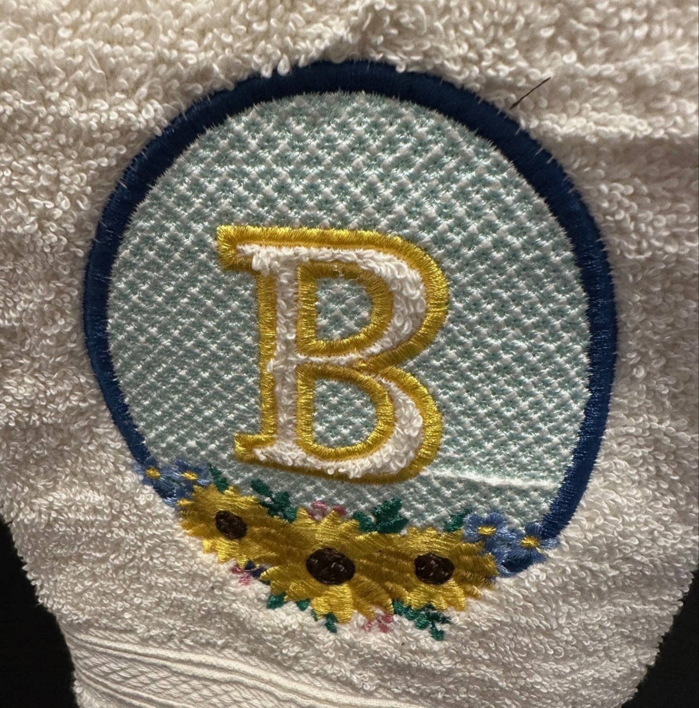 Sunflower Embossed Towel