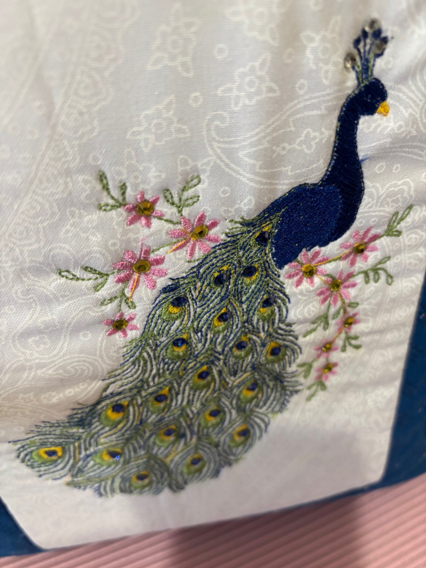 Peacock Embroidered Purse