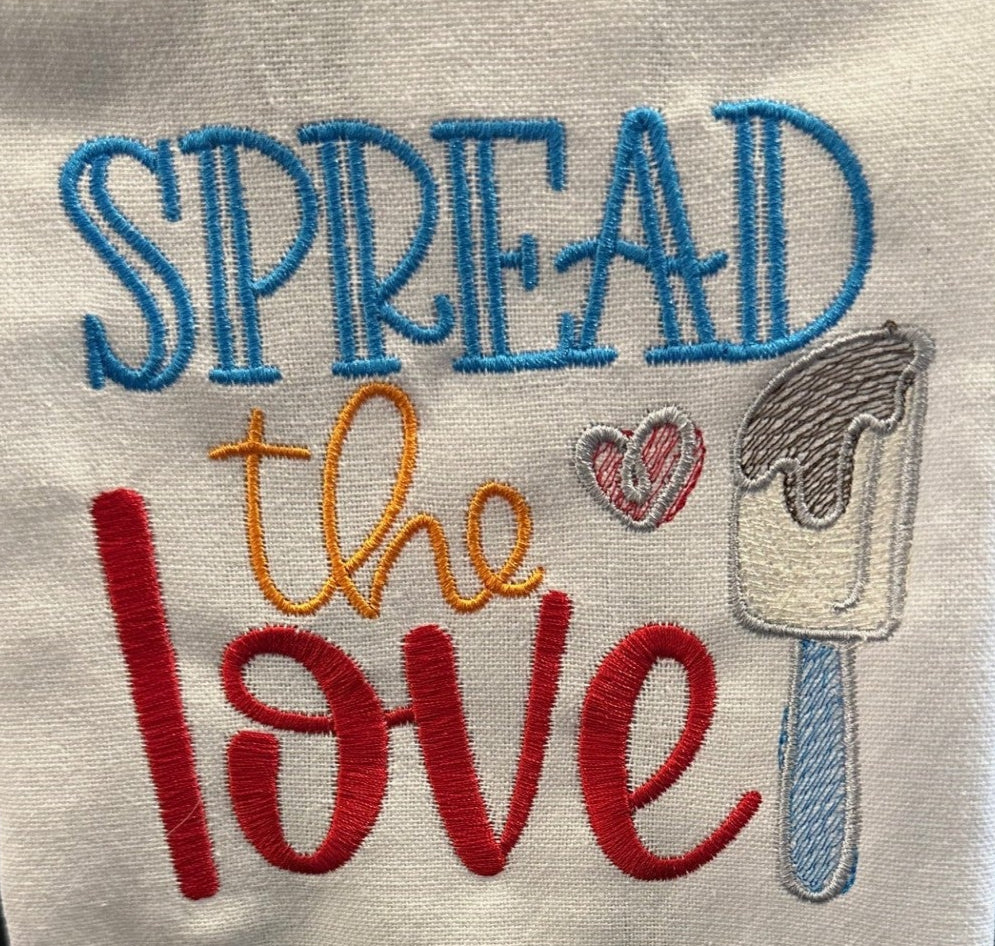Funny "Spread the love" Dish Towel