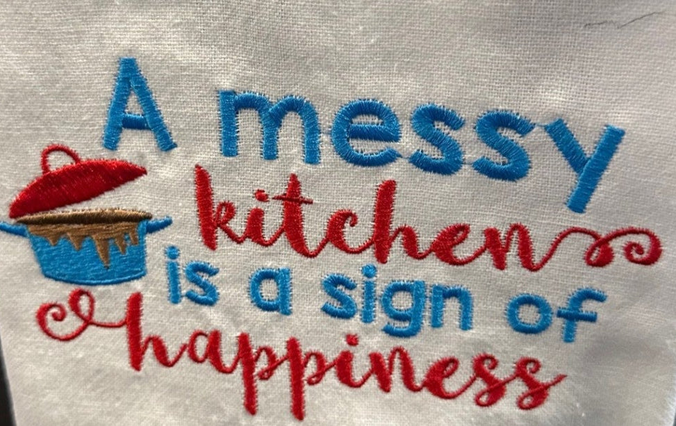 Funny Messy Kitchen Dish Towel