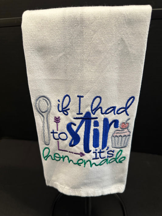 Funny "Stir Homemade" Dish Towel