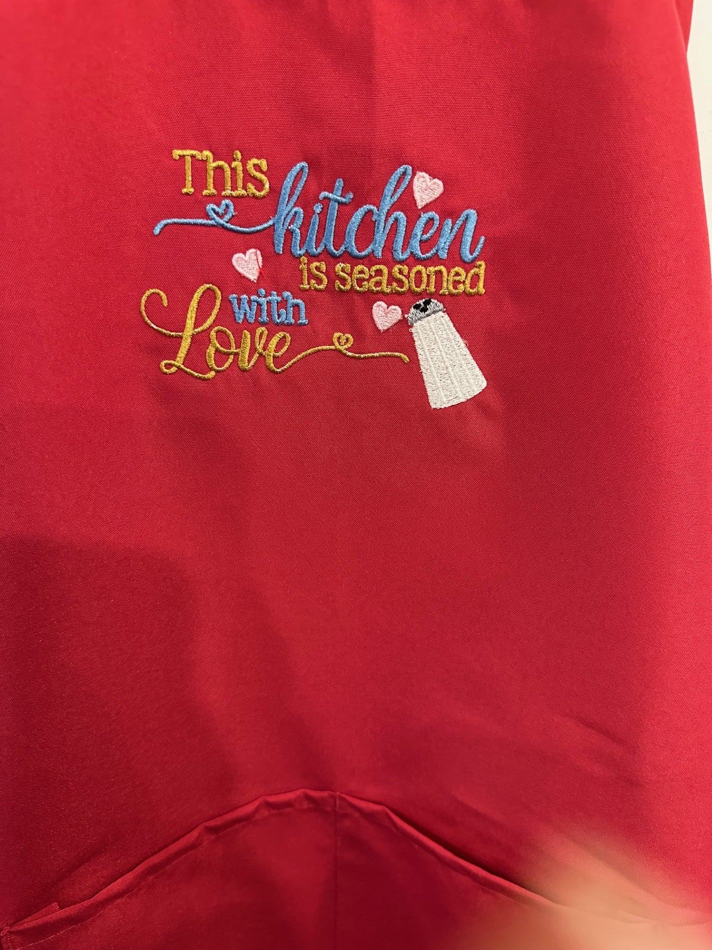 This Kitchen is Seasoned with Love  Embroidered Apron