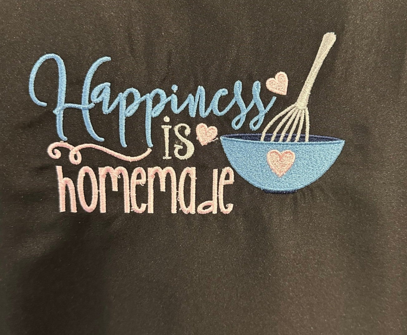 Happiness is Home Made Embroidered Apron