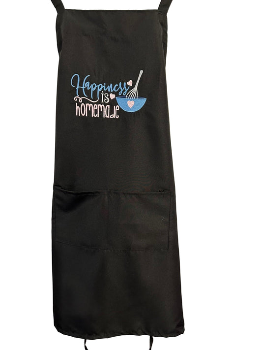 Happiness is Home Made Embroidered Apron