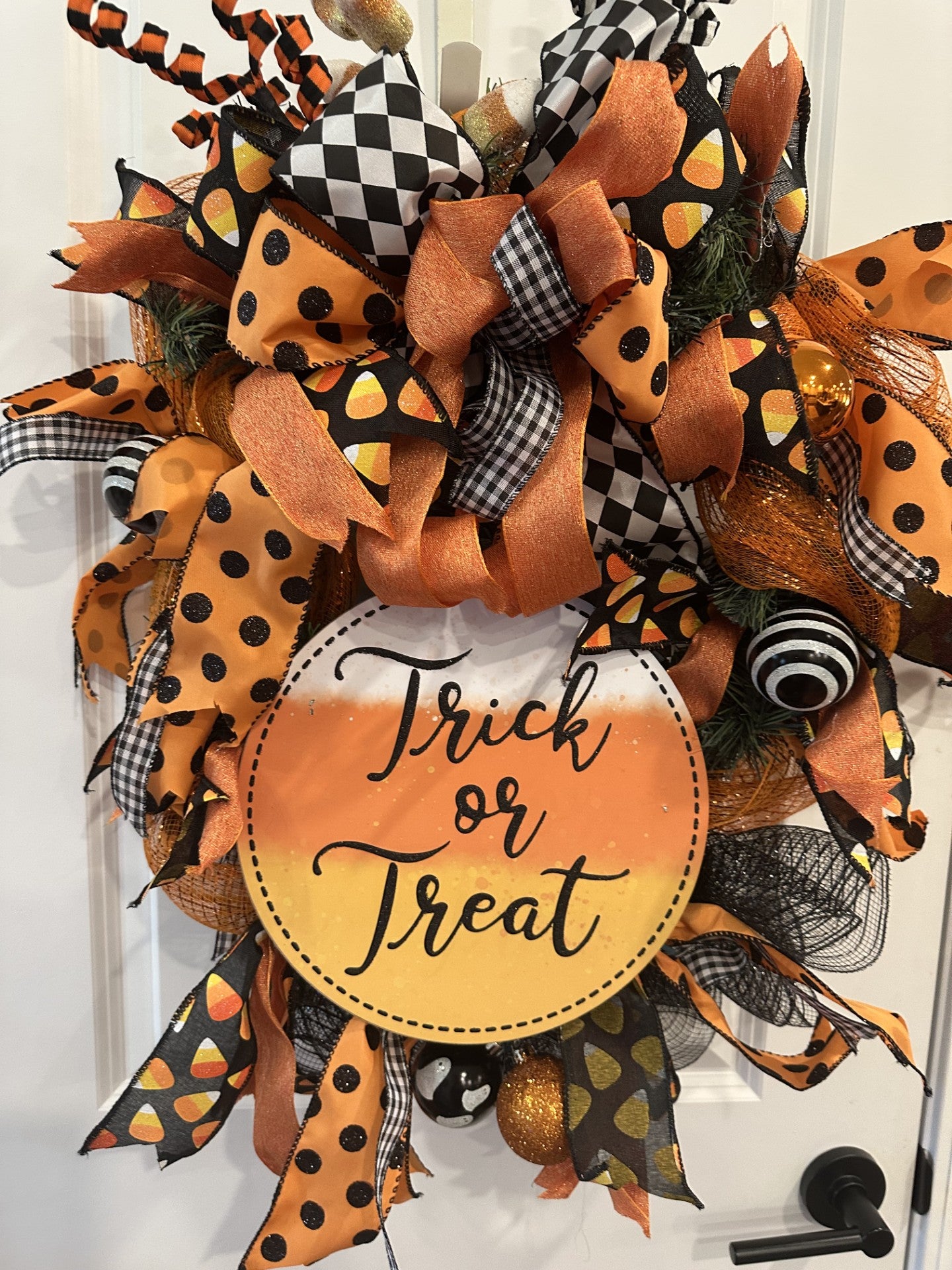 Trick or Treat Family Friendly 22" Wreath